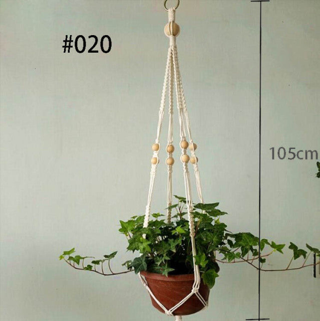 Boho handgemaakte macramé plantenhanger