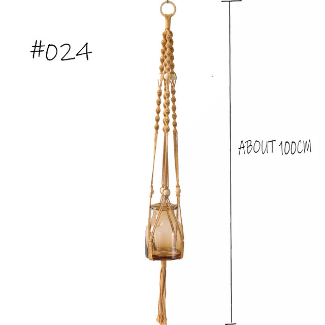 Boho handgemaakte macramé plantenhanger