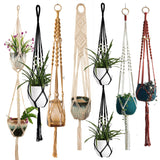 Boho handgemaakte macramé plantenhanger