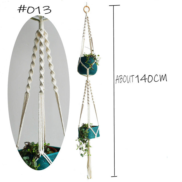 Boho handgemaakte macramé plantenhanger