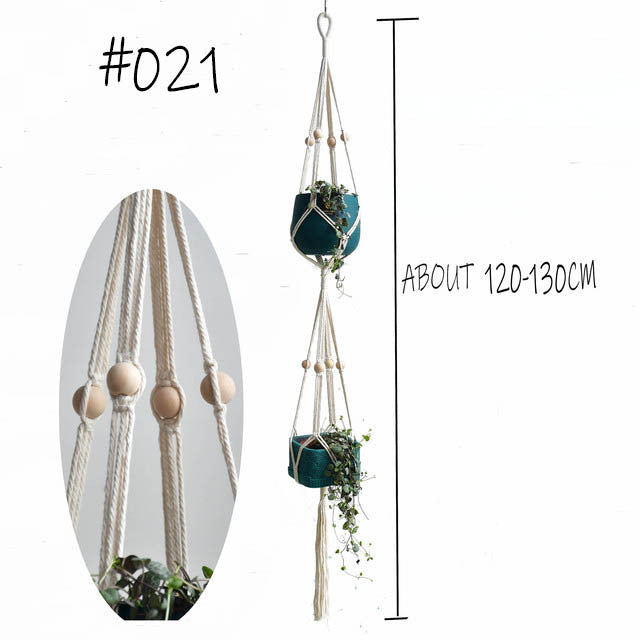 Boho handgemaakte macramé plantenhanger